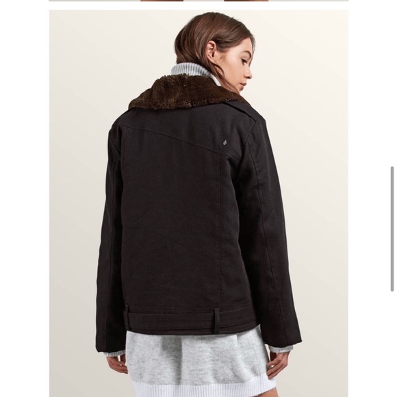 Volcom PerfectStone Faux Fur Lined Moto Jacket - Picture 5 of 15